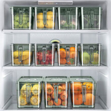 2X KüHlschrank Aufbewahrungsbox, Zeitmessung, Aufbewahrungsbox für Frische Lebensmittel, mit Griff, Transparentes Material, Fotofarbe
