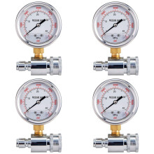 4X Pressure Washer Gauge, 6000 PSI, 3/8 Inch Quick Connect, Pressure Gauge for Power Washer