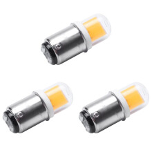 3X BA15D Led Light Bulb 3W 110V 220V AC Non-Dimming 300 Lumens COB 1511 Led Lamp White Warm White(Warm White)