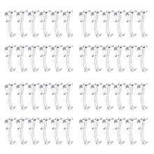 2.5 Inch Valance Clips Window Blind Clips Clear Plastic Valance Retainer Holder Hidden Valance Clips(48 Pieces)
