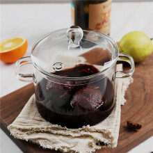 2X Glass Saucepan with Cover,Stovetop Cooking Pot with Lid and Handle Simmer Pot Clear Soup Pot High Borosilicate 1600ML