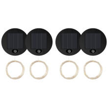 4st Solar Light Replacement Top LED Solar Panel Lykta Lock för Utomhus Hängande Lyktor IP65 Vattentät
