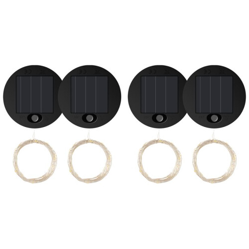 4Pcs Solar Light Replacement Top LED Solar Panel Lantern Lid for Outdoor Hanging Lanterns IP65 Waterproof