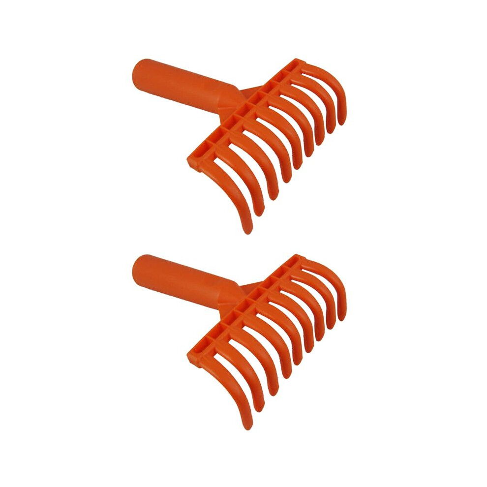 2X Olive Rake Heads 9-Tooth Rake Multipurpose Plastic Shovel Rake Olive Picking Rake Inner Diameter 2.5cm