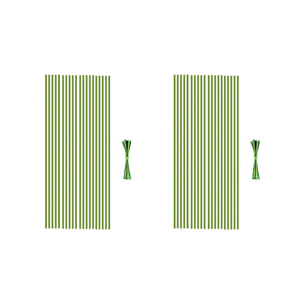 Plant Stakes,Plant Support Stakes Suitable For Indoor Plants,40Pcs Garden Bendable Single Stem Plant Sticks Green Typecat