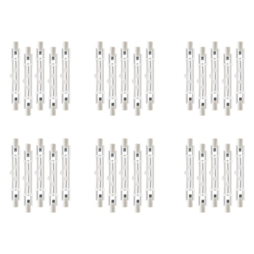 30 Pack R7S 118mm 300W 230V,R7S Halogen Linear Light Bulb, Dimmable Halogen Lamp for Construction Work Landscape