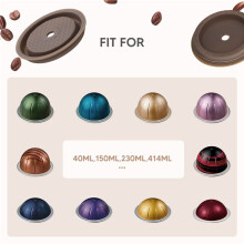Bouchon Réutilisable 6 Pièces pour Capsules Vertuo et VertuoLine Silicone Rechargeable et Compatible