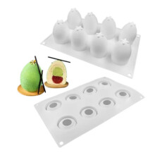 2X Easter Egg Silicone Mold Eight Holes Three-Dimensional Egg Shape Plaster Mold DIY Handmade Home Decoration for Easter
