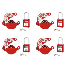 4X Outdoor Faucet Lock with Safety Padlock Ater Spigot Lock, Hose Bib Lock for 1 to 2-1/2 in Dia Valve Handles, Faucet