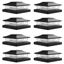 Solar Post Cap Lights Outdoor Deck Fence Post Light for 5.5x5.5 3.5x3.5 Wooden Vinyl Posts Patio Garden Decor 8Pack