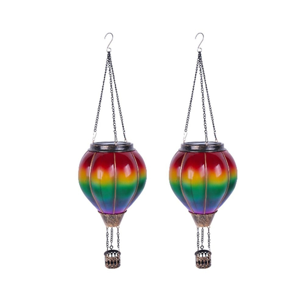 2X Hot Air Balloon Solar Lantern Lights Outdoor Hanging Solar Lantern For Garden Yard Patio Porch Decor 6033405116704