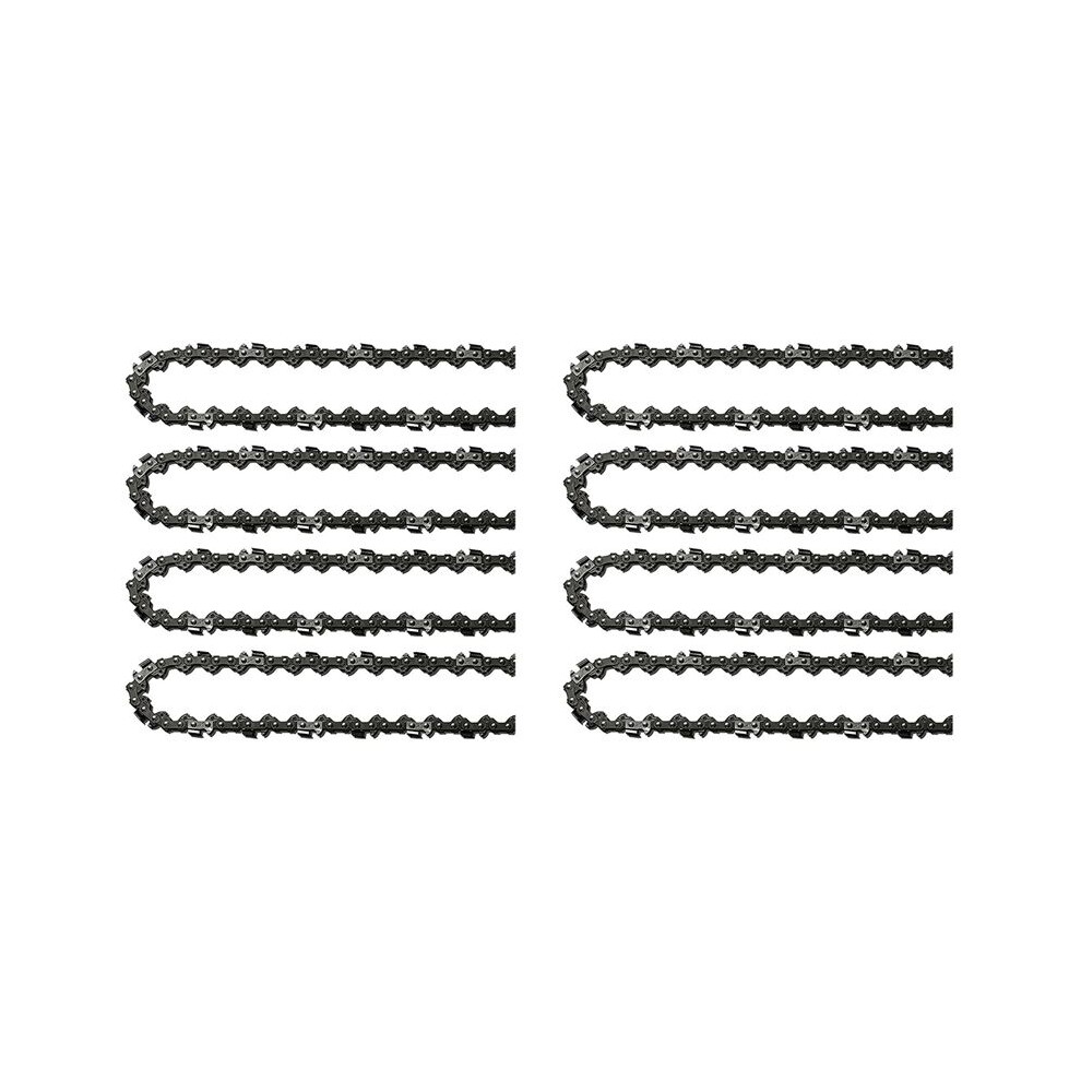 8Pcs 18Inch Chainsaw Chain 62 Drive 0.05In Gauge, 3/8In Pitch, 18In Replacement Chain Low-Kickback Chainsaw Chain 6031386906048