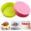 4 Peças Moldes de Bolo de Silicone, Latas de Bolo Redondas de 8 Polegadas, Moldes Antiaderentes, Assadeiras para Biscoitos/Pães de Chocolate 5