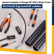 2 Sets Underground Wire Splice Kit Suit for 14/3 to 8/3 Range Direct Burial Uf Wire Handle to 600 Volts Maximum