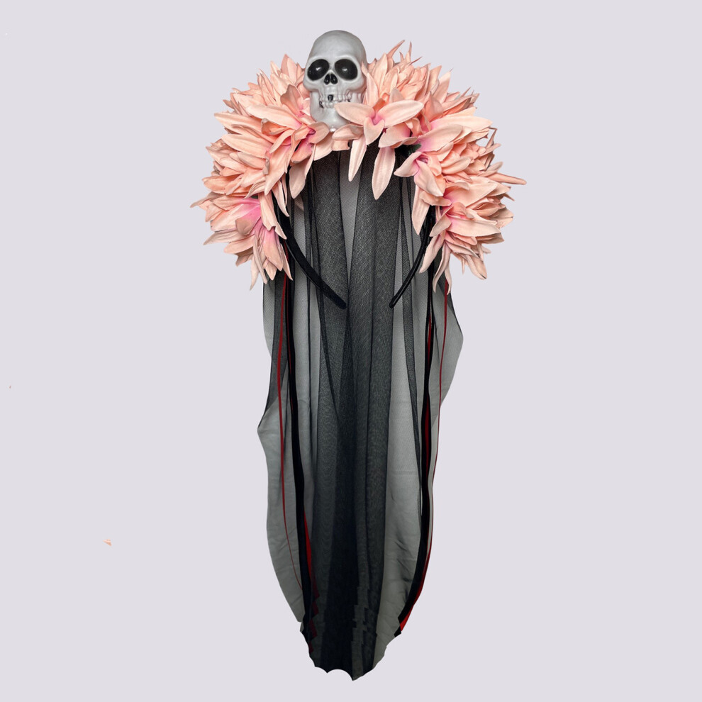 Phui-Pet-Supplies (Pink) Gothic Skull Headbands For Halloween & Parties