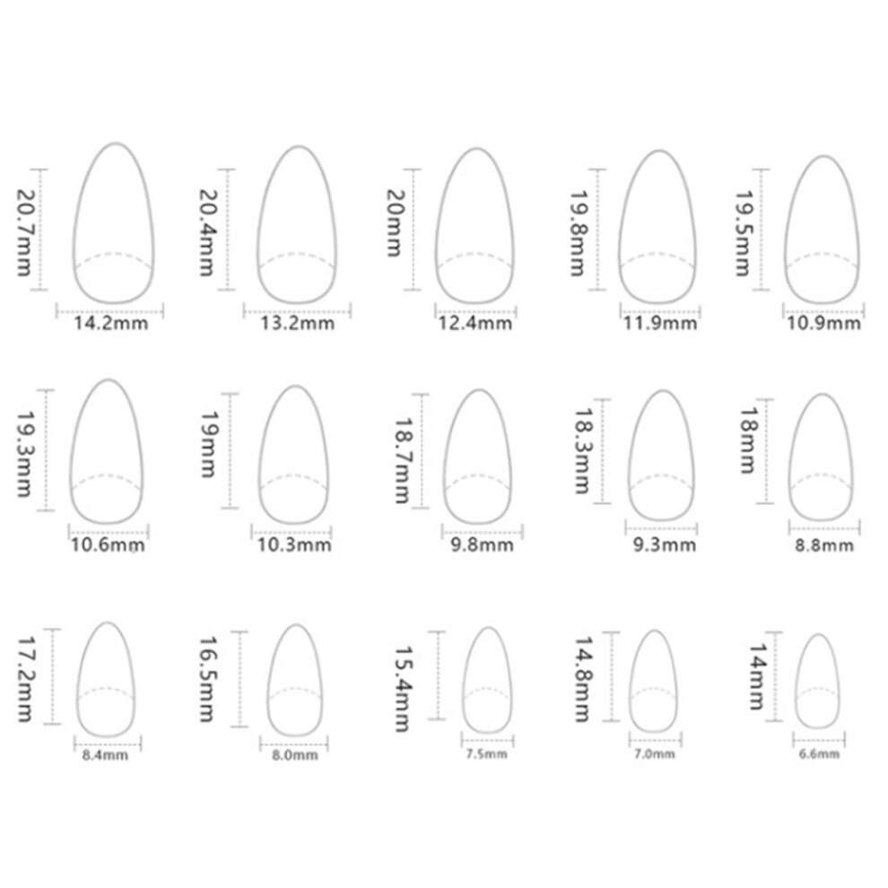 Dachuang Beauty 3D Gold Punk False Nails - Almond French Tips