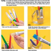 8pcs Round & Flat Paint Brushes for Art & Crafts