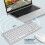 Wireless Keyboard and Mouse Combo  Silver 7