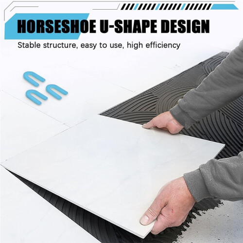 400pcs U-Shaped Horseshoe Tile Spacers, Plastic Spacers for Tile Leveling System, 1/16-Inch for Floor Tile Installation 1