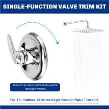 For Delta Foundations 13 Series Single-Function Valve Trim Kit,Handle Set for Shower Faucet System, Stainless BT13010 A