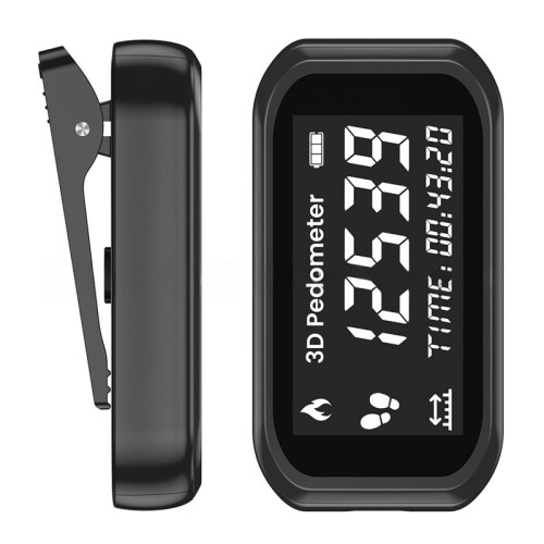 3D Pedometer for Walking, Accurate Step Counter with LCD Display for Step Calorie Tracker 2