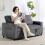 Homcom HOMCOM 2 Seater Sofa Bed, Click Clack Pull Out Bed Settee, Charcoal Grey 1