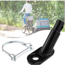 (As show, One size) Bike Trailer Coupler Bike Trailer Hitch Mount Adapter Bicycle Rear Carrier Rack Bike Accessory For Kids Pet Cargo Bike Trailers