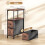 Homcom HOMCOM Side Table, Narrow Bedside Table with Charging Station, 2 Drawers 3