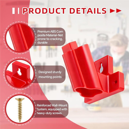 Tool Holder Wall Mount Compatible for  12V Drill Bit Holder, Power Tool Organizer Storage Wall Hanger for M12 2