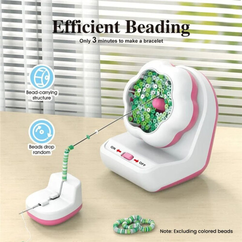 Electric Bead Spinner, Cordless Clay Bead Runner Rechargeable, Automatic Bead Runner, Gift for Girls 1