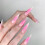 24PCS Pink Star False Nails, Easy Apply Manicure 4
