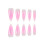 24PCS Pink Star False Nails, Easy Apply Manicure 7