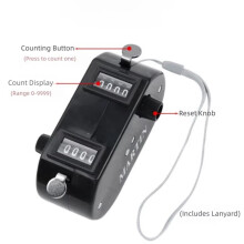 New Portable Bidirectional Counter Hand  Two-Way Clickers Black Counter for  Score Keeper