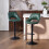 Homcom HOMCOM Barstools Set of 2, Dining Stools with Backrest and Footrest 1