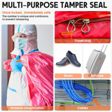 1000 StüCk Kunststoff-Manipulationssiegel, FeuerlöScher-Tags, Sicherheitsetiketten, Siegel, Nummerierte Sicherheit, Kabelbinder, Etiketten, Orange