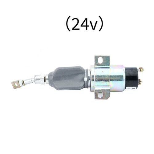 24V  Generator Set Engine Stop Solenoid Valve Excavator Fire Extinguisher Flameout Fuel 1