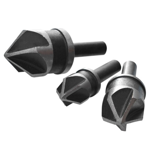 3Pcs Woodworking 5- Chamfering Machine 90-Degree Chamfering Knife 12-19mm Tool Set Electric Drill Reaming Bit. 1