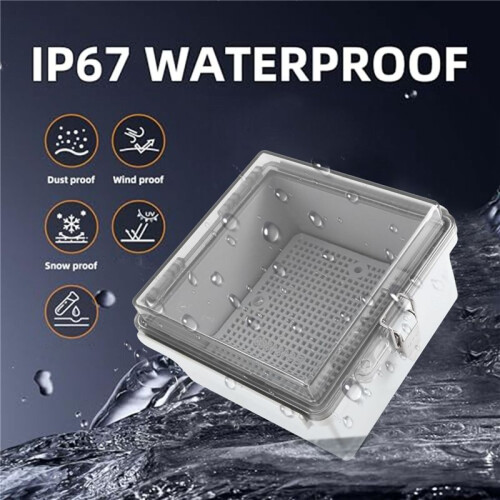 Outdoor Electrical Box  Junction Box Plastic Waterproof Project Box Enclosure for Electronics WiFi Network