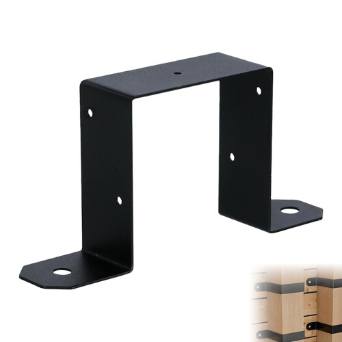 Sturdy U-Shaped Pipe Clamp for Wood Post Mounting 1