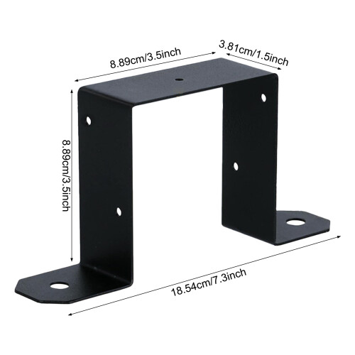 Sturdy U-Shaped Pipe Clamp for Wood Post Mounting 2
