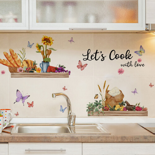 (MS3020) Sunflower Kitchen Wall Decals - 50 Chars 1