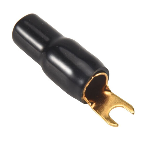 Terminal Spade Fork Adapter Connector Plug Crimp Barrier Spades Speaker Wire Terminal Plug-4GA 2
