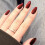 Eco-Friendly Cherry Red Cat Eye Nail Tips 8