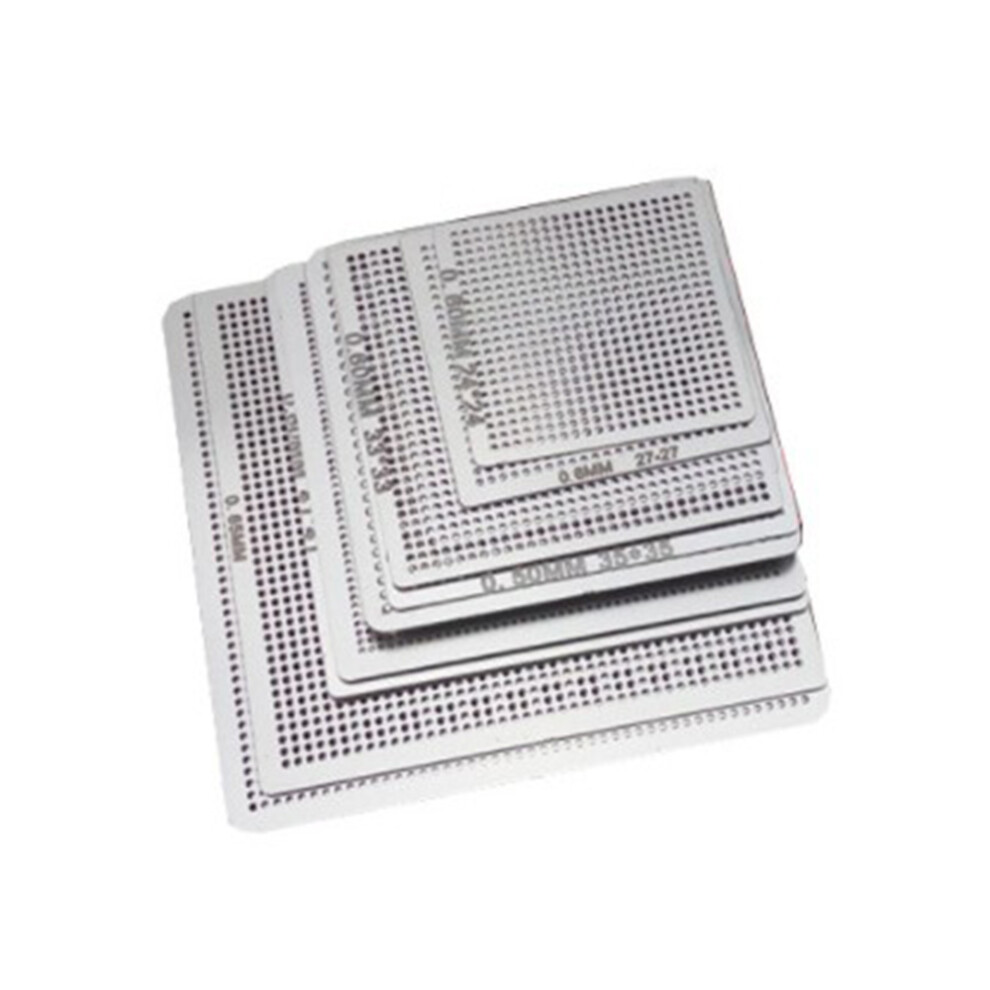 27 Pcs Steel Mesh Laptop Chip Flux Bga Reballing Stencil Template Kit With Universal Reball Station 4712383079257