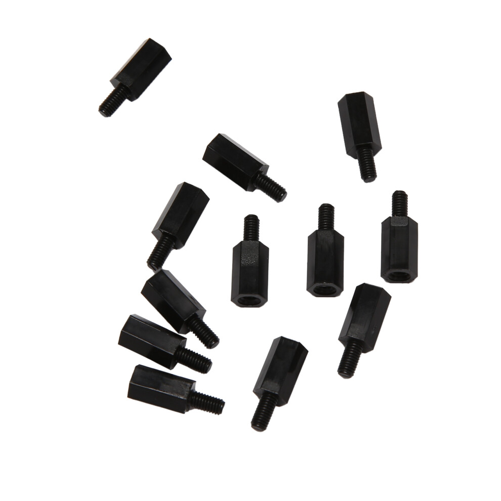 100 Pcs M3 10Mm+6Mm Nylon Spacer Hex Stand-Off Pillar Hex Spacers Standoffs Assorted Kit For Motherboard 4711628665897