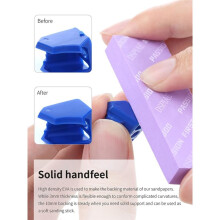 New Washable Sponge Sandpaper Set with Storage Box, 42 Pieces, 400-2000 Grit, 75x25mm, 3mm-10mm Thick