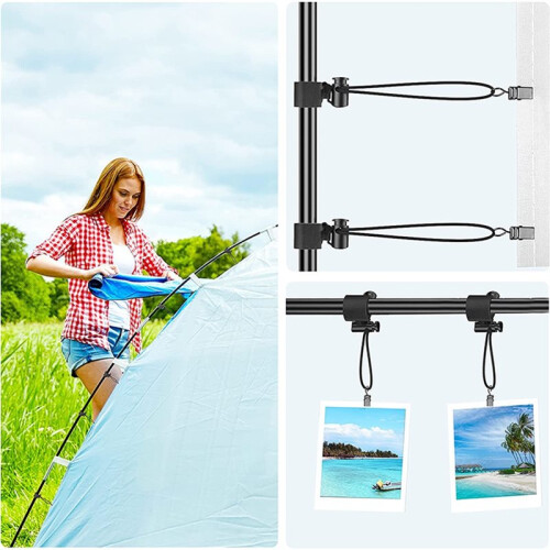12pc Heavy Duty Spring Clamps Backdrop Clips Kit Adjustable Elastic Clamps Holders for Video Studio Background 2
