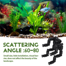 MIUS Reptiles Fogger Mist Sprinkler Rainforest Tank 360 Adjustable Aquarium Aquatic Pet Cooling System,B