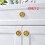 Brass Cabinet Rings Gold Knobs, Drawer Knobs Round European Handles Antique Gold Pull for Dresser, Home Kitchen, 2 Pack 5