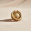 Brass Cabinet Rings Gold Knobs, Drawer Knobs Round European Handles Antique Gold Pull for Dresser, Home Kitchen, 2 Pack 8